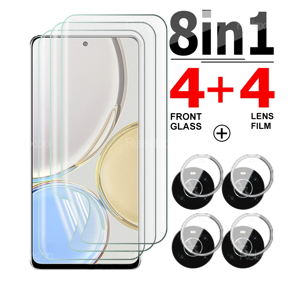 

8 в 1 полностью изогнутая мягкая Гидрогелевая пленка для huawei Honor X9 X8 x9 5g 8x honor 20 pro, защита экрана задней передней камеры, не стекло