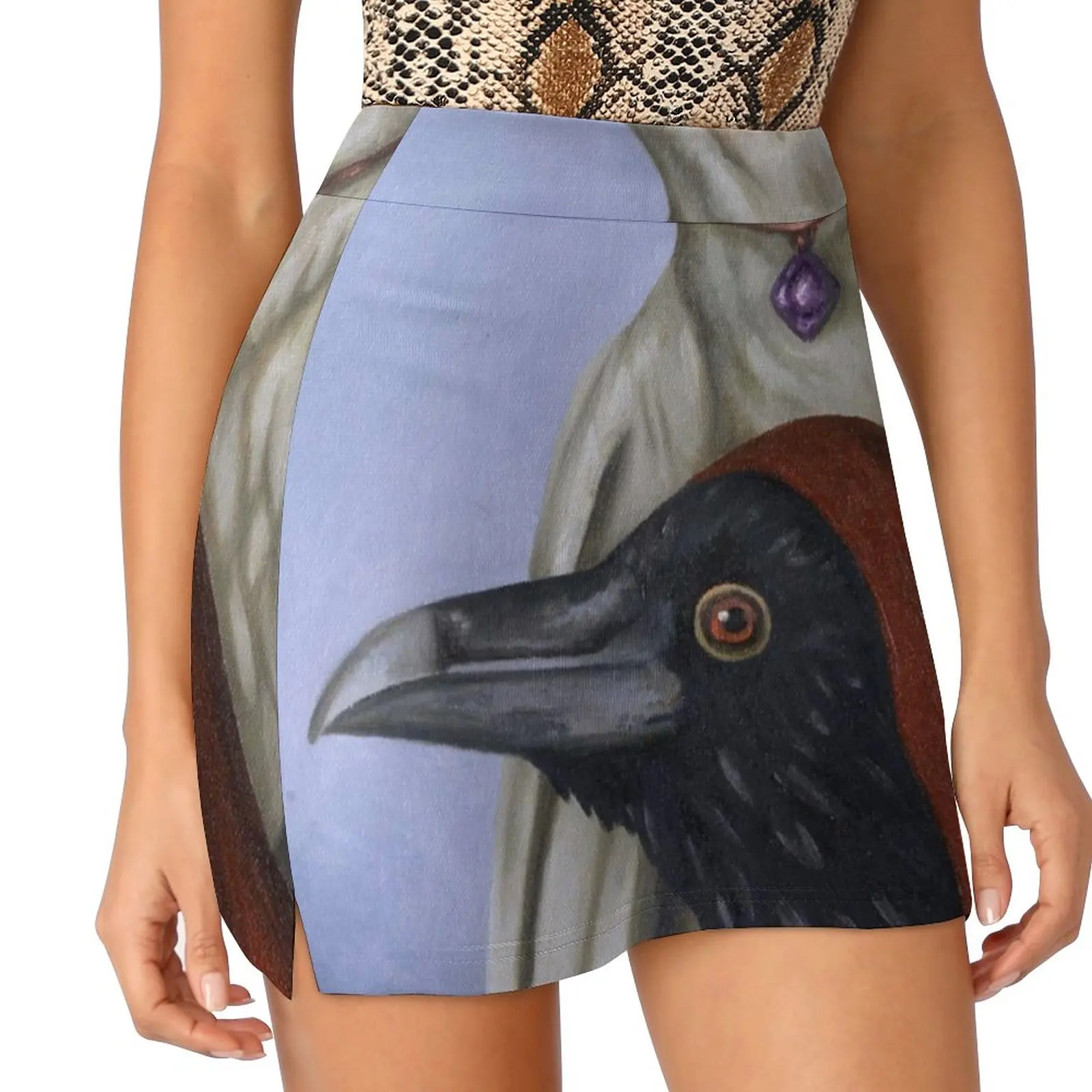 Женская юбка с аметистом Эстетические юбки Новая мода Короткие Альбино Ворон