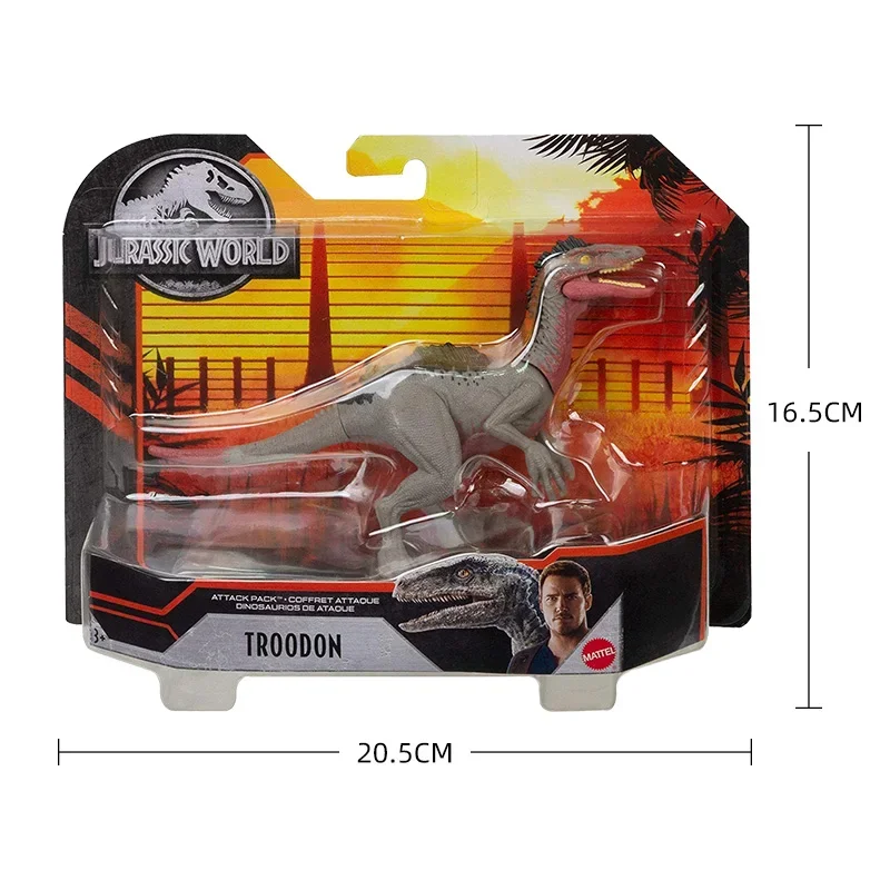 Фото Оригинальный Mattel Jurassic World ATTACK Dinosaur Troodon Winjedentosaurus, подлинная лучшая брендовая игрушка для мальчиков и детей №2