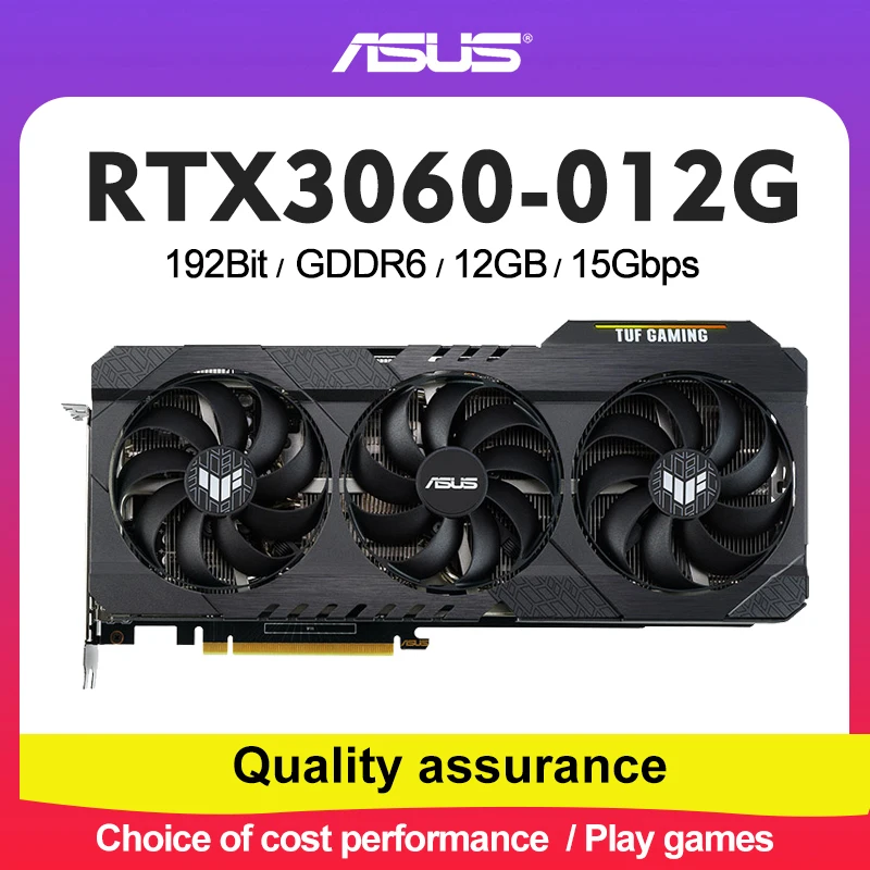 Asus high-end unique display TUF-RTX3060-O12G  GDDR6 256bit game desktop computer graphics card benchmarkingRTX3030TI