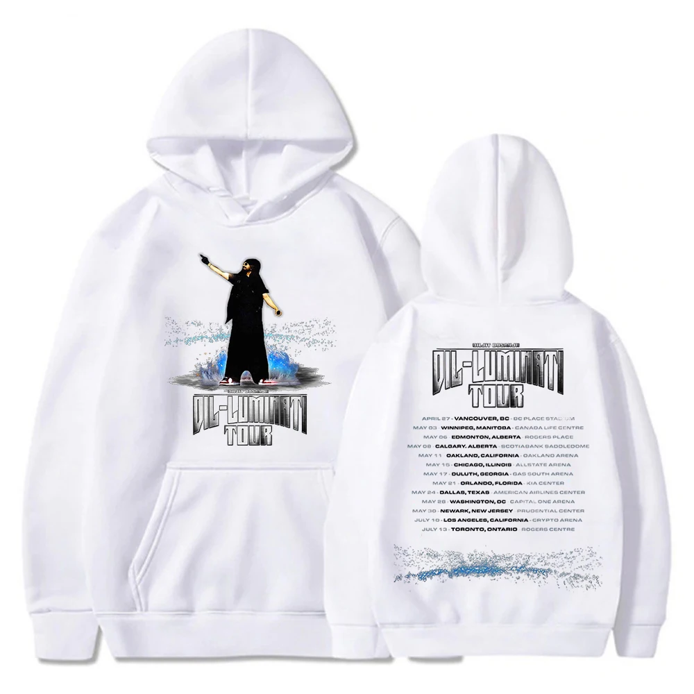 Толстовка Diljit Dosanjh 2024 Dil-Luminati Tour Merch с длинным рукавом Уличная одежда для женщин и