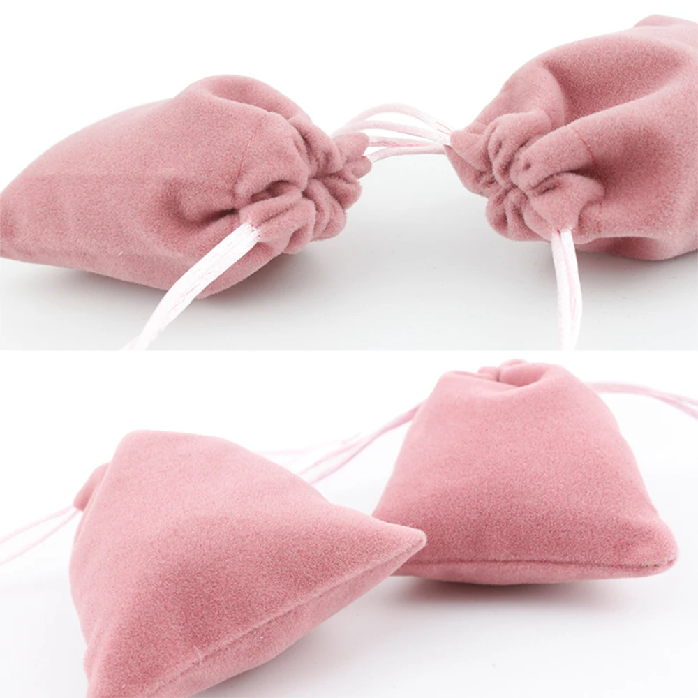 50pcs Soft Velvet Drawstring Bag 8x10cm Jewelry Packaging Small Makeup Velvet Pouch for Wedding Favor Gift Bags Personalized
