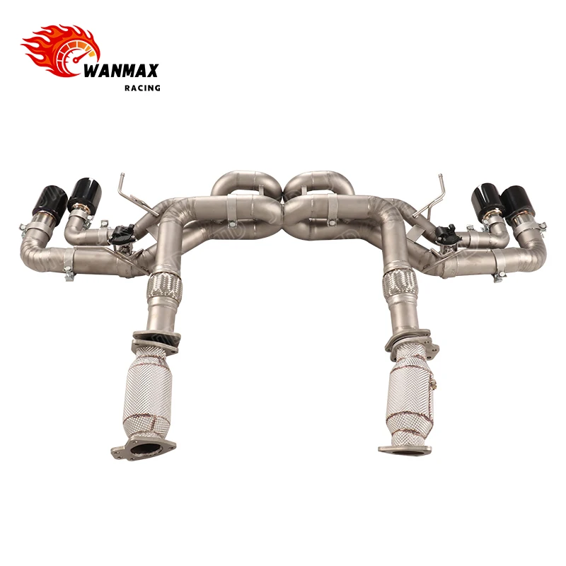 Фото Новая выхлопная система Active Valve Performance Cat-Back из нержавеющей стали 304SS с четырьмя насадками для Chevy C8 Z06, спортивная, с клапанами №2