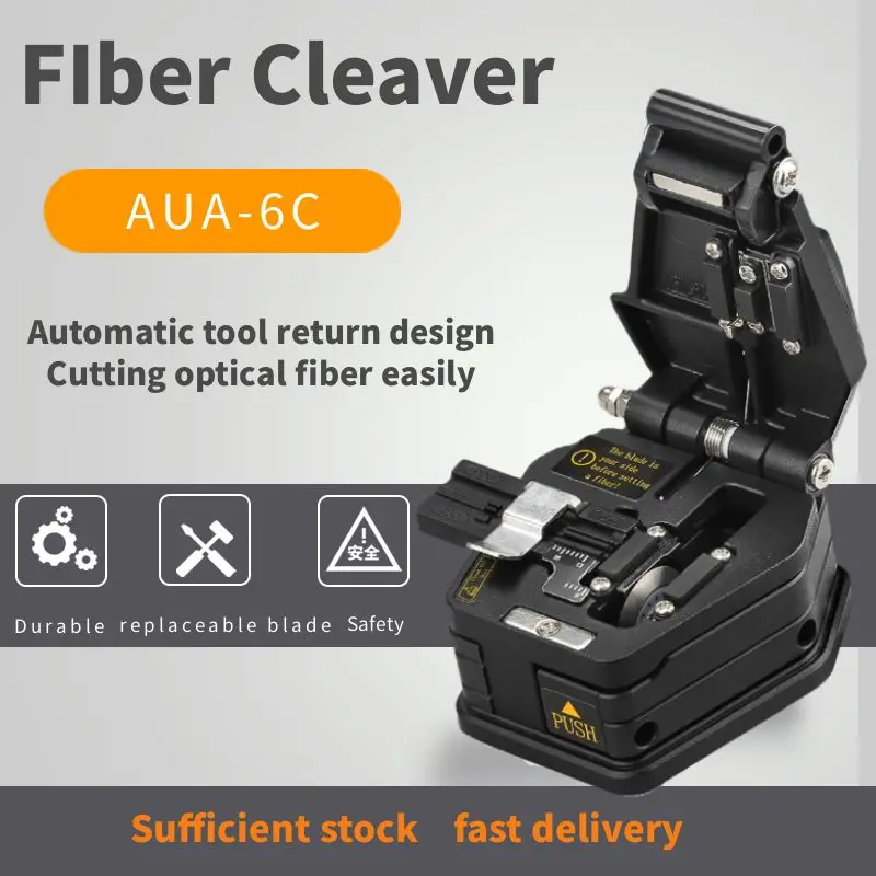

AUA-6C Fiber cleaver Cable FTTT Fiber Optic Knife Tools Cutter High Precision Cleavers 16 Surface Blade Free Shipping
