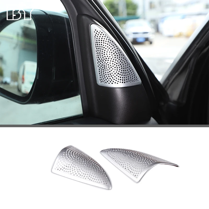 

Car Styling A Pillar Speaker Trim Cover Sticker Frame For Land Rover Discovery 4 LR4 10-16 Stainless Steel Interior Accessories