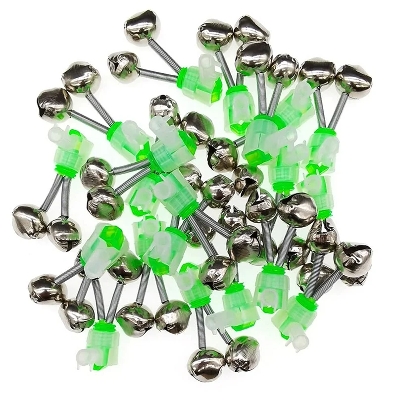 

100 Pcs Plastic Fishing Bells Clips Fishing Rod Alarm With Dual Alert Bells