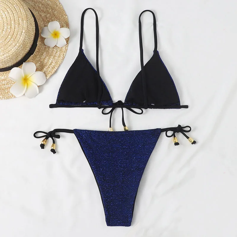 Сексуальный купальник HONGHANYUAN женский повязки с блестками комплект бикини пуш-ап