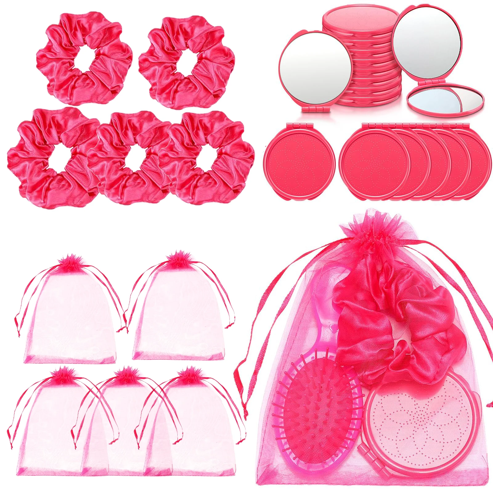 15 шт./набор женские розовые зеркальные сумки из органзы