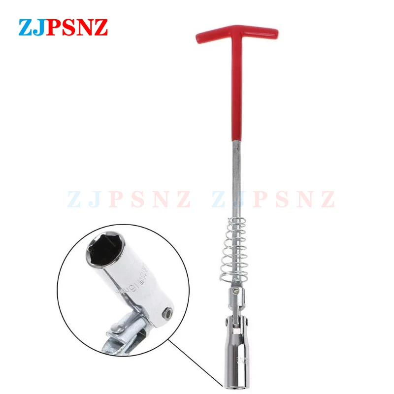 

Car T-Handle Dual Use Spark Plug Wrench 14mm 16mm 21mm Kits Torsion Remover Installer Auto Joint Spark Plug Socket Tools