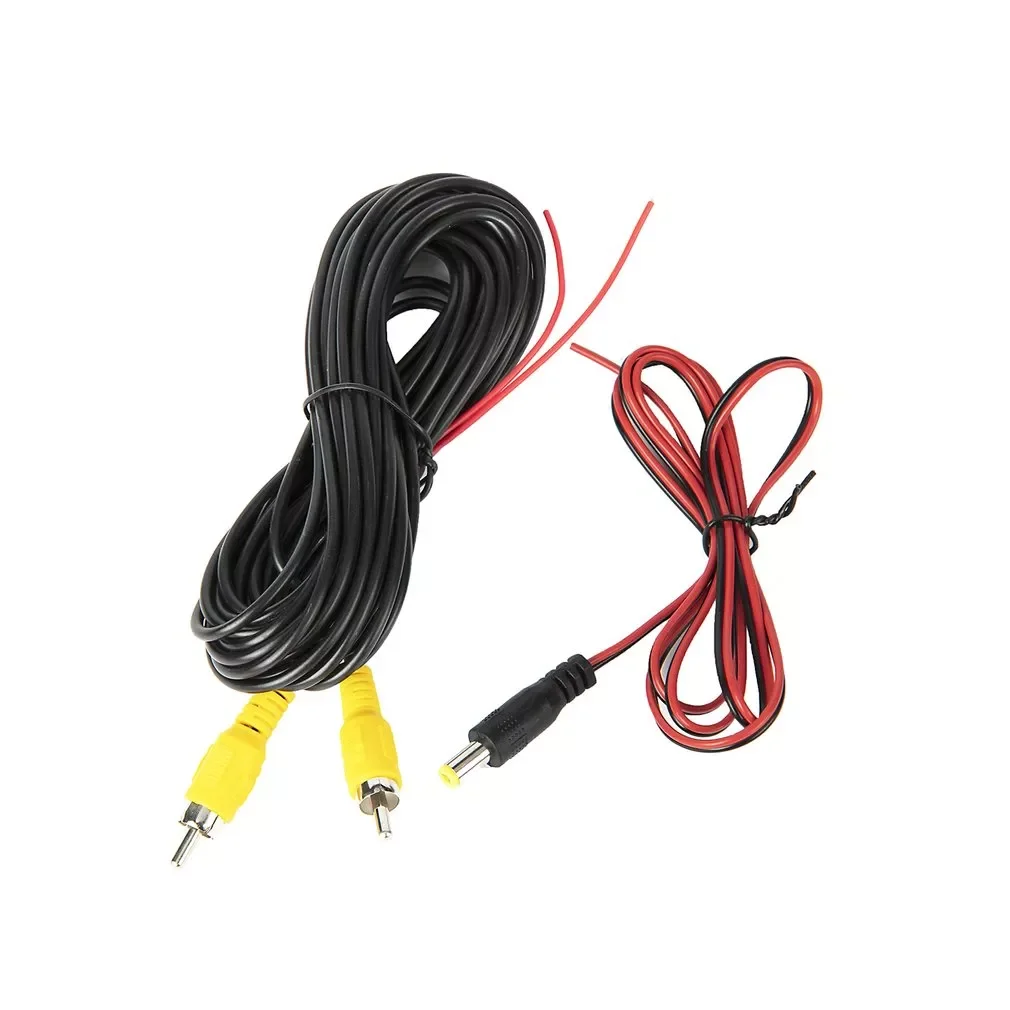 

Reverse Camera Video Cable For Car Rear View Universal Parking 6m Wire Match Multimedia Monitoring With 1m PVC Power Cable