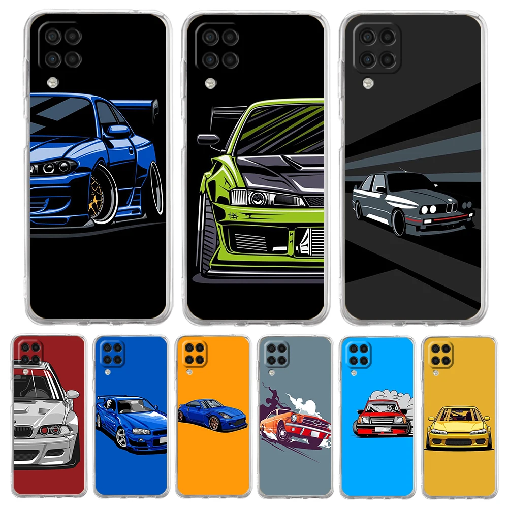 

Japan Sports Car Soft Cover for Samsung Galaxy A13 A22 A52S A52 A72 A51 A71 A41 A31 A21 A11 5G Luxury Transparent Phone Case