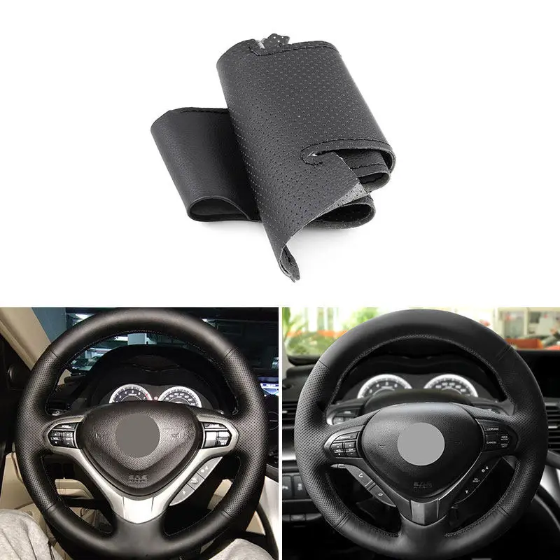 Для Honda Accord Euro 2008-2015 Acura TSX 2009-2014 Sport Wagon 2011 2012 плетеный чехол на руль автомобиля