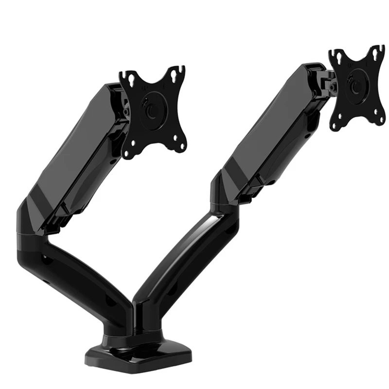 

Double Arms Monitor Stand for 2 Desktop Computer Bracket Screen Riser Holder Heavy Duty for W Mobile Base C Clamp for13-
