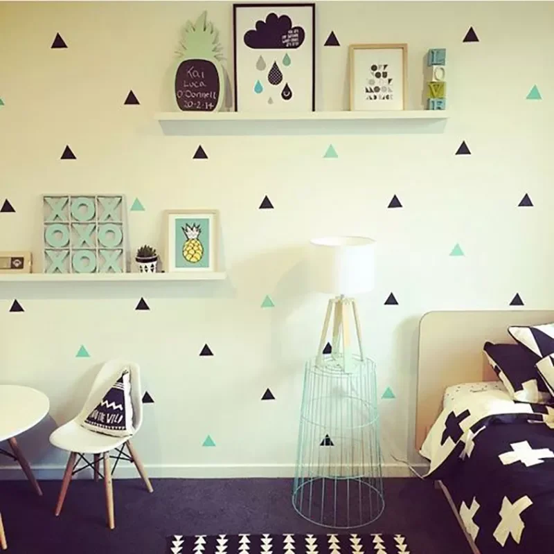 

Baby Boy Room Little Triangles Wall Sticker For Kids Room Decorative Stickers Children Bedroom Nursery Wall Decal Stickers