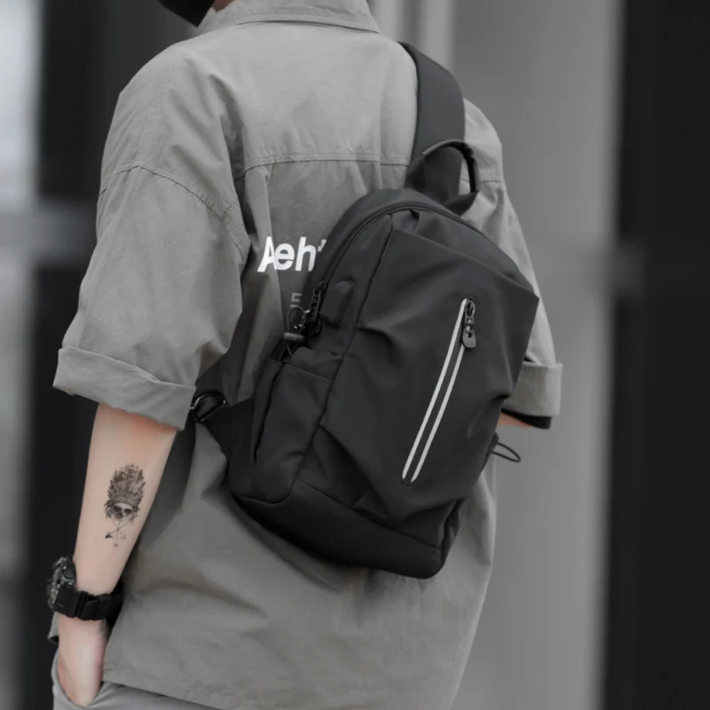 

Bag Theft Bag Men's Men Chest Bags Shoulder Messenger Male Bag Package Body Crossbody Charging Anti Bags Cross Men's Travel