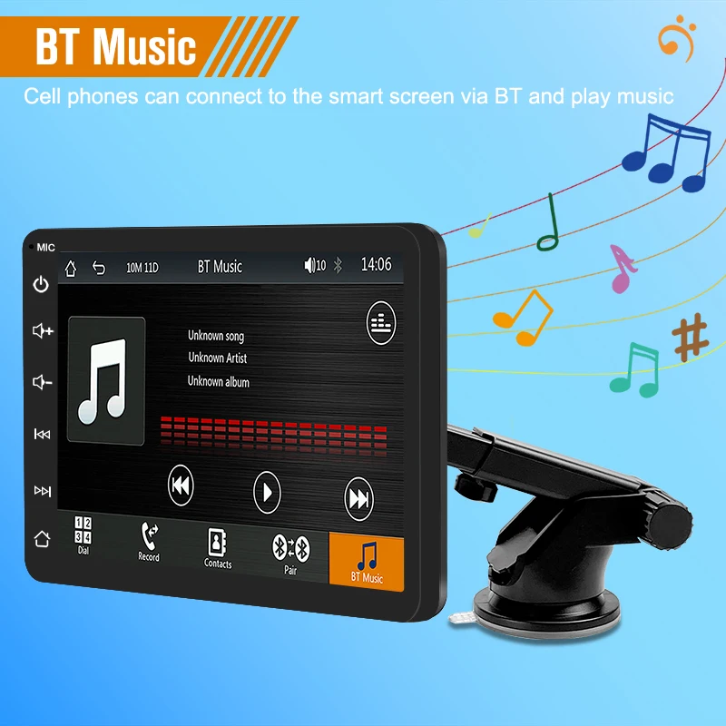 Universal 7inch Car Radio Multimedia Video Player Wireless Carplay Wireless GPS Navigation Apple Android Auto Touch Screen