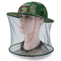 mosquito head face protector net hat insect bugs bee proof mesh hat beekeeping hat outdoor fishing sun cap face protector