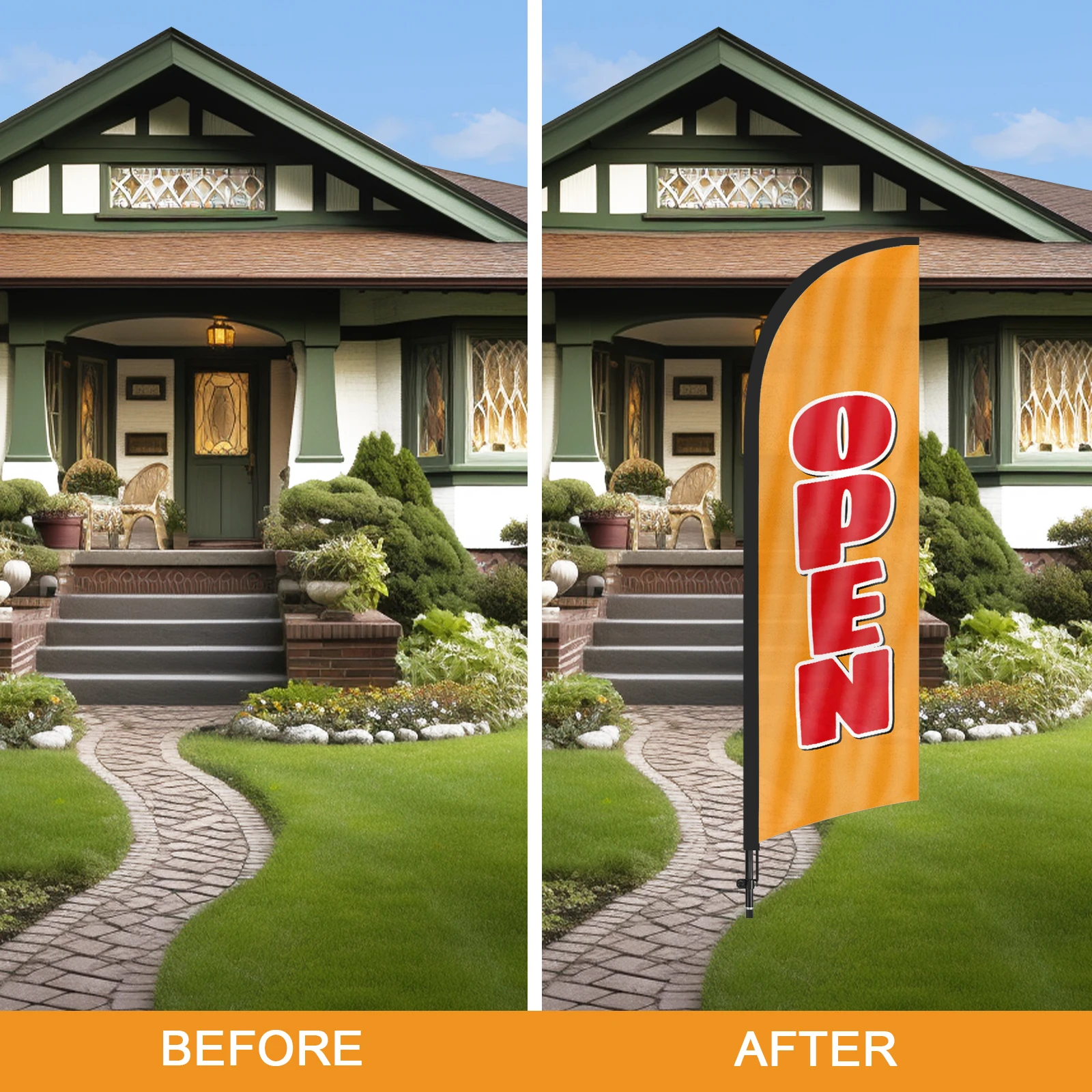 FSFLAG 1 шт. 280 см открытый флаг с перьями флагштоком рекламный наружный баннер