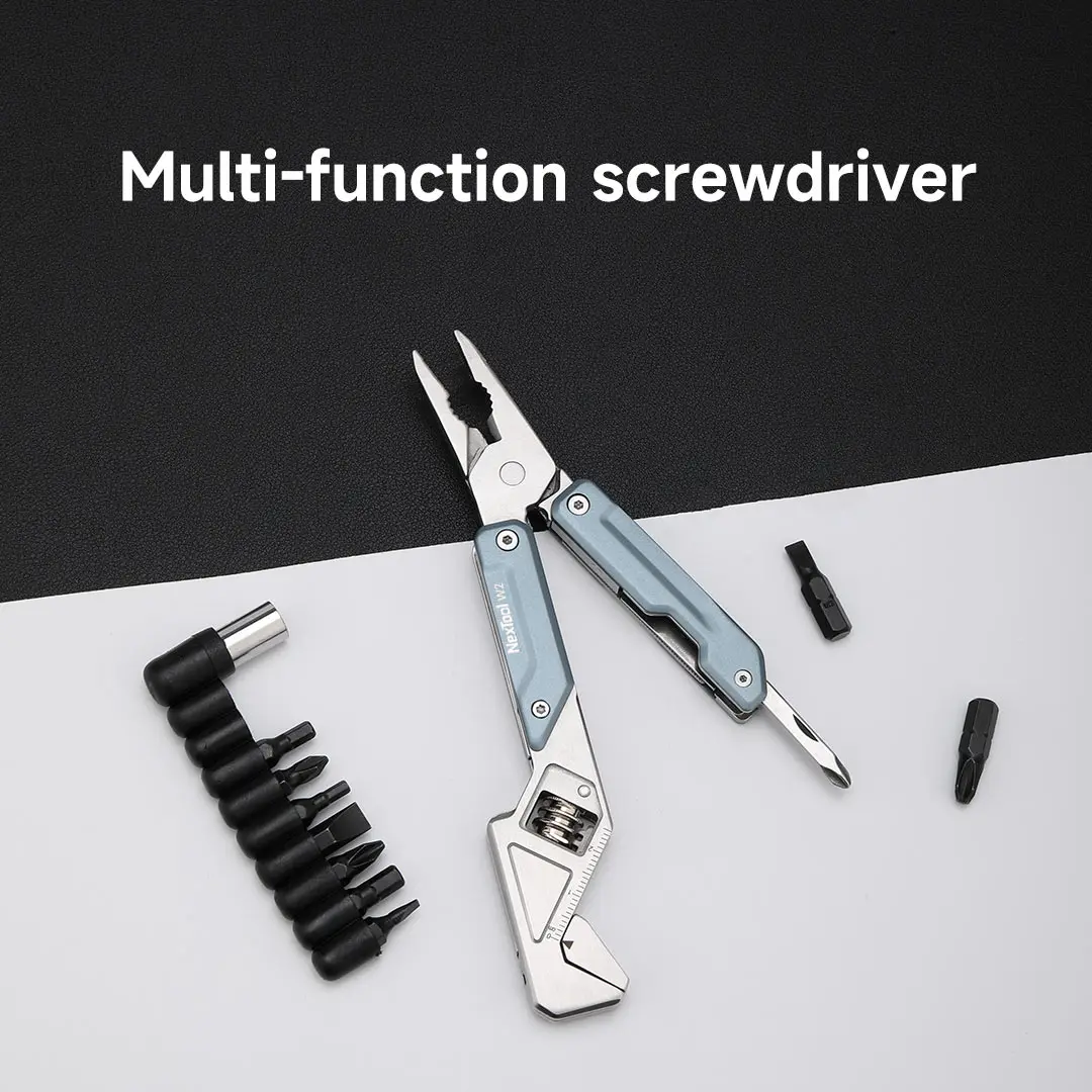 Фото NexTool легкий гаечный ключ W2 многофункциональный инструмент 8 в 1, плоскогубцы для складки, многофункциональный гаечный ключ, отвертка, ручной инструмент EDC для кемпинга на открытом воздухе №4