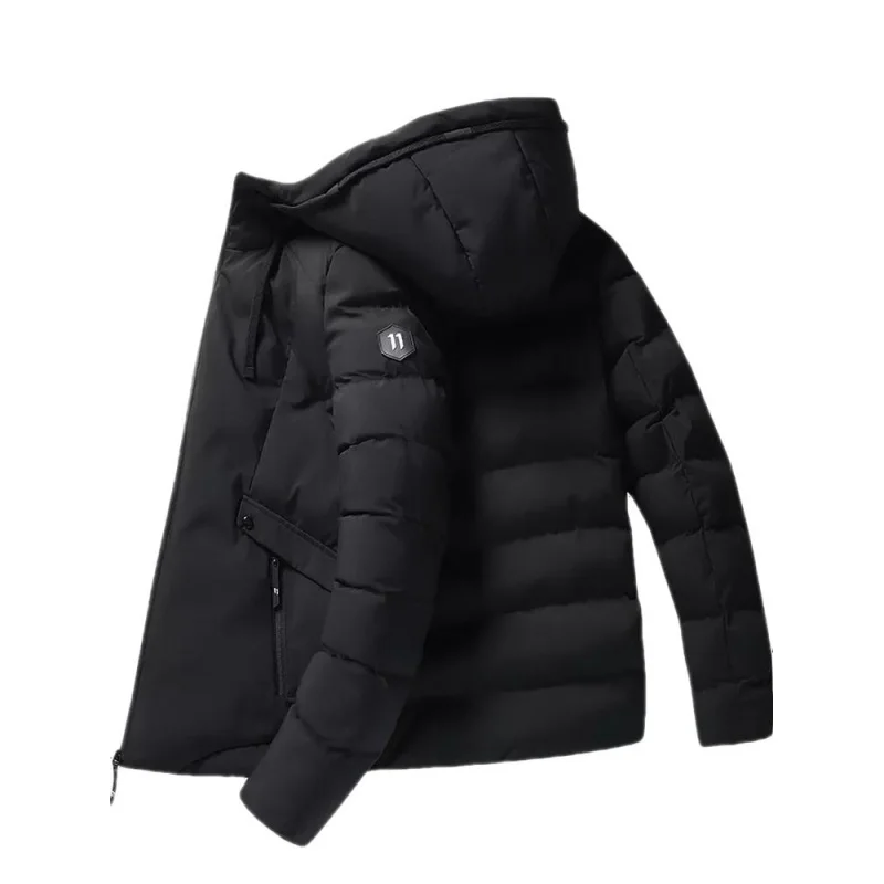 2022 Winter Fashion Casual Slim Jacket Coat Men Large Size Coat Thick Hooded Parka Men Brand Winter Warm Jacket Men