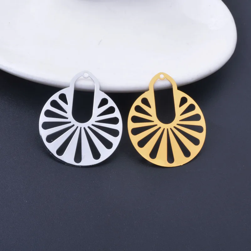 

6pcs Brass Gold color Round Charms Brass Jewelry Earrings Accessories
