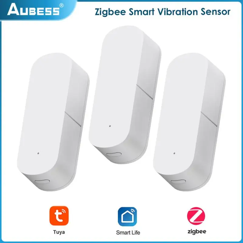 Zigbee Smart Vibration Sensor Detection,Tuya Smart Life APP Notification,Real-Time Motion Shock Security Alarm,History Record