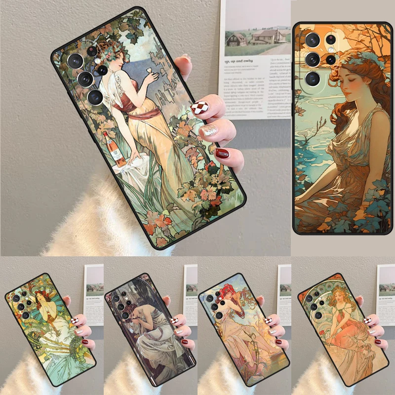 Тонкий чехол Alphose для телефона Samsung Galaxy S24 Ultra S21 S22 S8 S9 S10E Note 10 Plus 20 FE S23