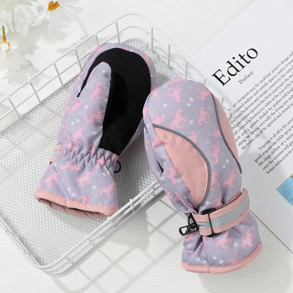 

Новая модная зимняя непродуваемая Водонепроницаемая плотная теплая Варежка с длинным рукавом для езды на открытом воздухе детские лыжные перчатки для сноуборда