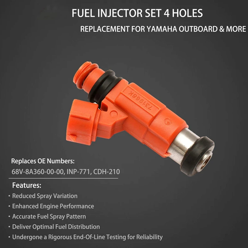 Аксессуары для Mercury 115 Efi 4-тактный топливный инжектор 4 шт. 880887T 1 детали впрыска