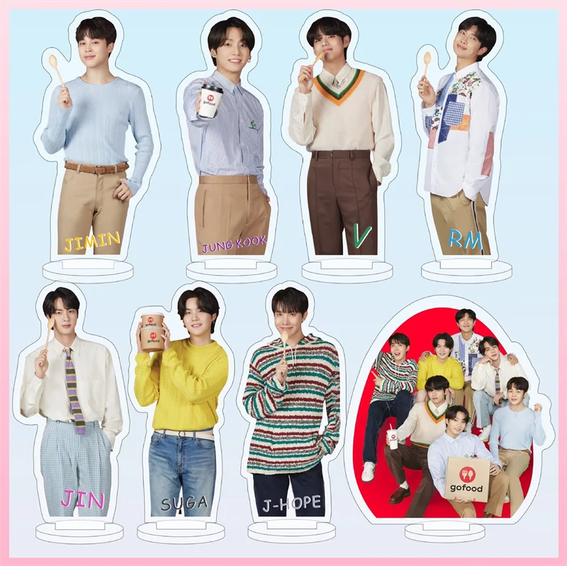 

Kpop оптовая продажа Bangtan Boys акриловая стойка новый альбом GoFood акриловые прозрачные фигурки стоячие настольные маленькие Поклонники Коллекц...