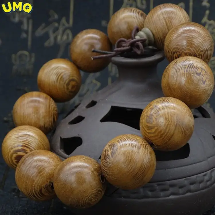 High Quality Natural Handstring Chicken Wing Wood Buddha Beads Bracelet 108 Male and Female Sandalwood Rosewood Ornaments Rosary