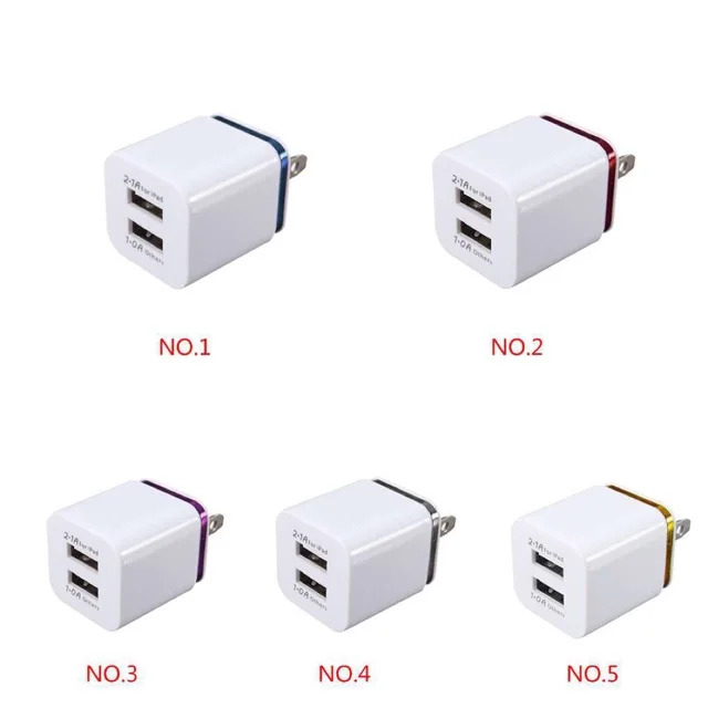 

New 2.1a dual port usb charging adapter head universal charge