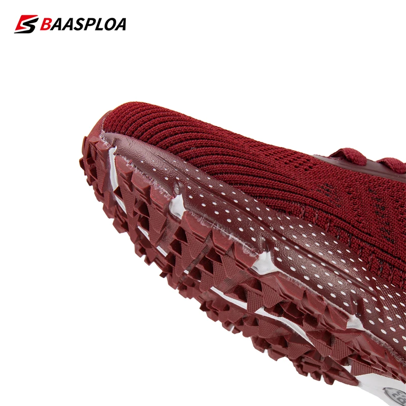 2023 Baasploa Women's Sneakers Spring Breathable Mesh Running Shoes Non-Slip Outdoor Light Women's Running Sneakers