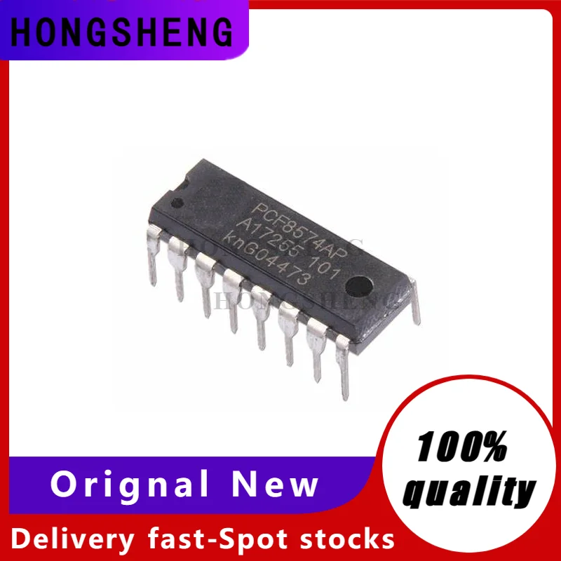 10 unids/lote PCF8574P DIP16 PCF8574AP PCF8574 remoto 8 bits I/O extreme I2C bus