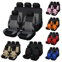 luamaty car seat covers full set for 5 seater car universal fit most cars covers with tire track styling car seat protector