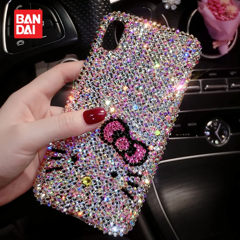 

Bandai Rhinestone Phone Case for iPhone 13 13Pro 12 12Pro 11 Pro X XS Max XR 7 8 Plus Kawaii Cartoon Cover Luxury Fundas Girl
