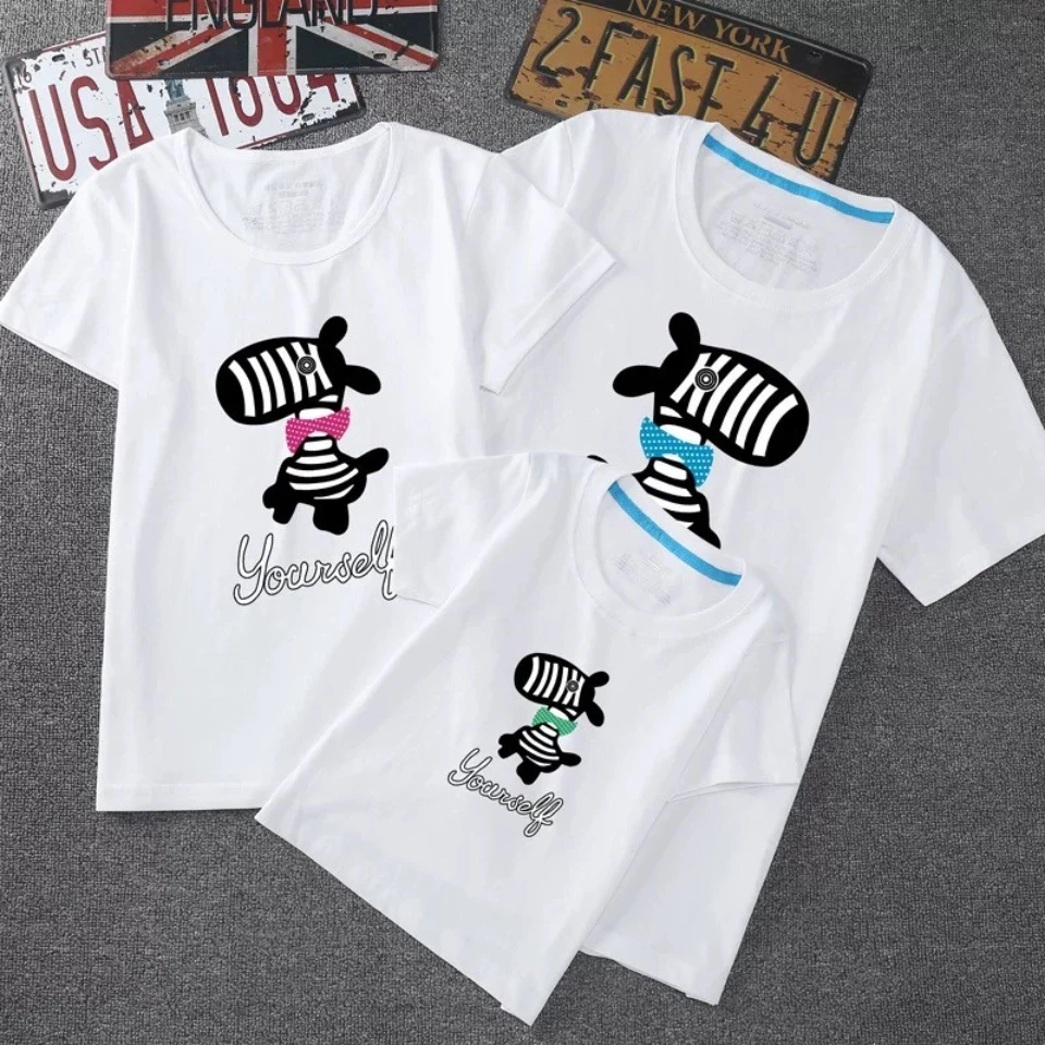 

Baby Girls Boys Short Sleeve T Shirt Sisters Matching Outfits Mommy Daddy Family Matching Clothing Summer Family Look Outfits