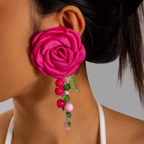 Серьги-гвоздики Tocona с розами