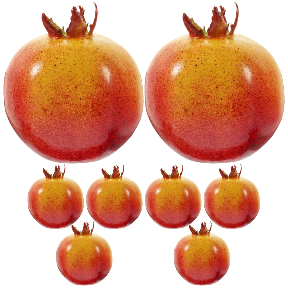 

8 Pcs Room Decor Aesthetic Foam Fruits Decoration Artificial Pomegranate Model Decorations High Density Kitchen Cabinet