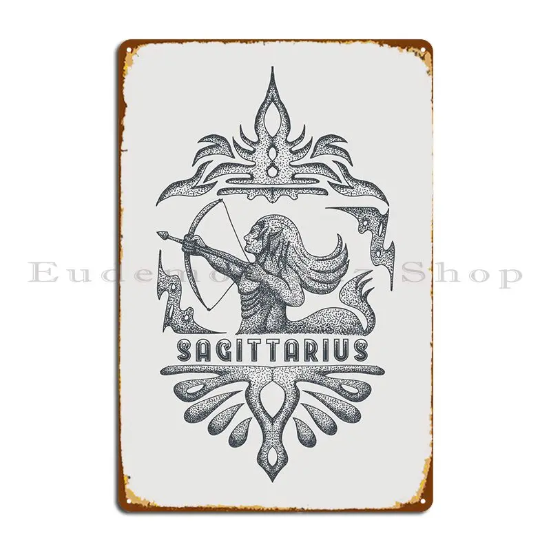 

Металлический плакат с изображением Стрельца, забавная пещера, Настенный декор, оловянный плакат