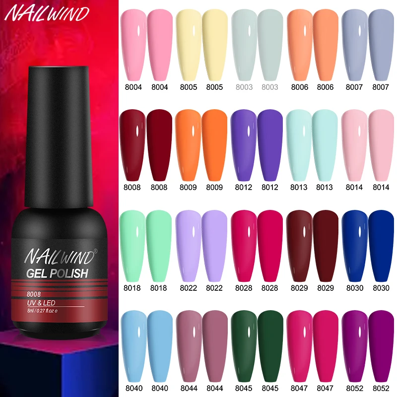 

Полуперманентный лак для ногтей NAILWIND 8 мл Esmalte УФ светодиодный лак Гибридный лак для ногтей верхнее покрытие клей для ногтей эмалевый маникю...