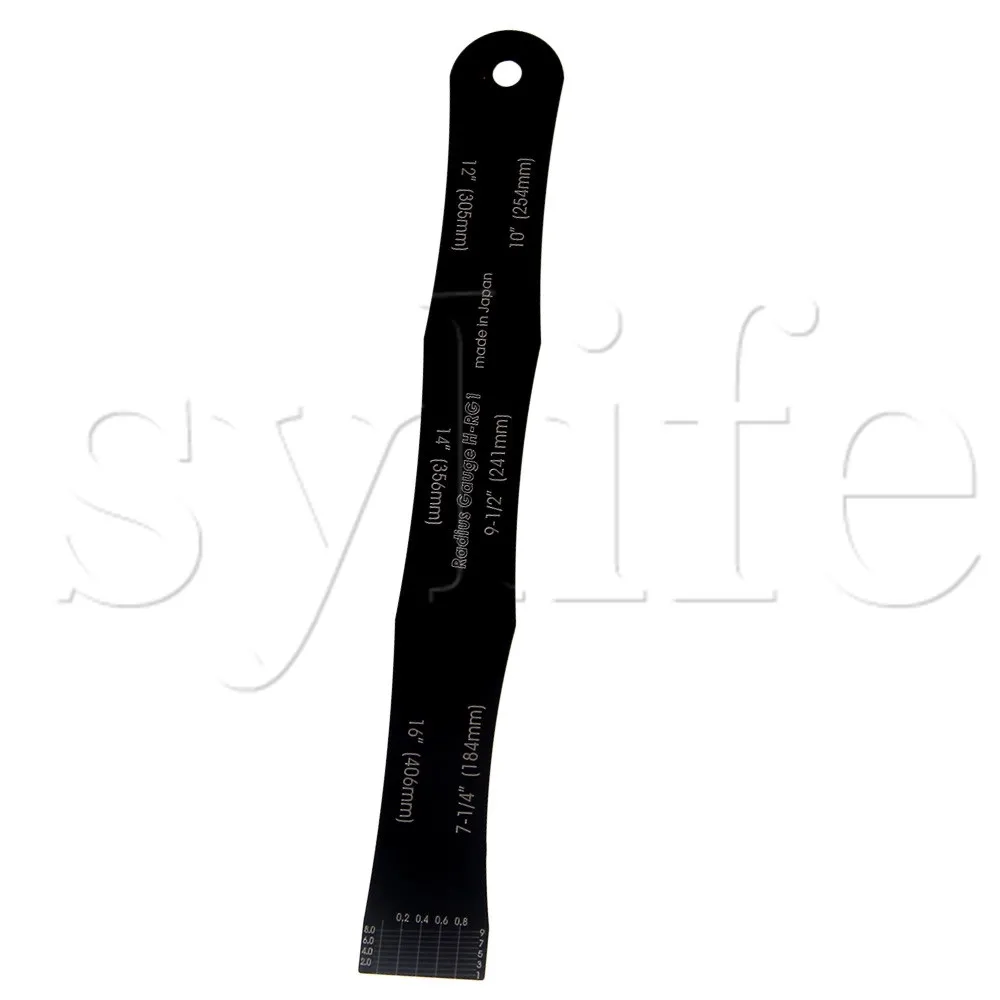 

Steel Fretboard Fingerboard Radius Gauge Ruler for Bass Guitar Black