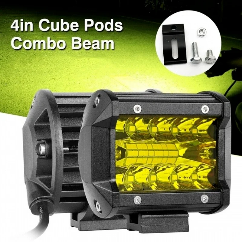 

1/2 шт. 60 Вт желтые Противотуманные фары для внедорожника, фары рабочего света