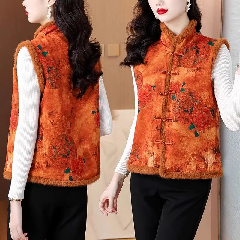 Осень-зима 2023 одежда для мам среднего возраста модная утолщенная флисовая куртка