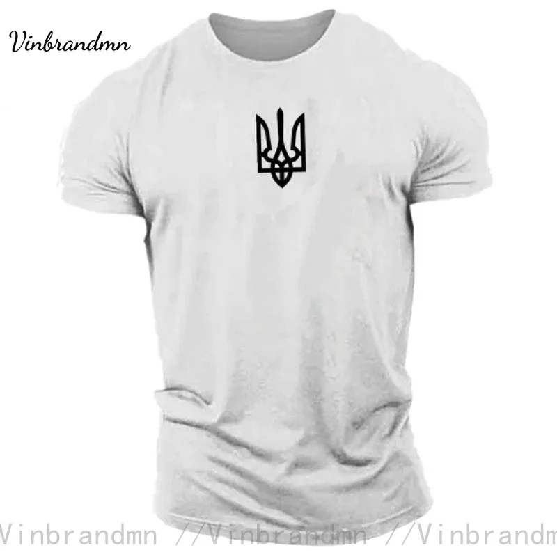 Ukraine T-shirt Men T-shirts Male Ukrainian T Shirt Trident Army Cotton Short Sleeve Tee Zelensky Clothes Tops