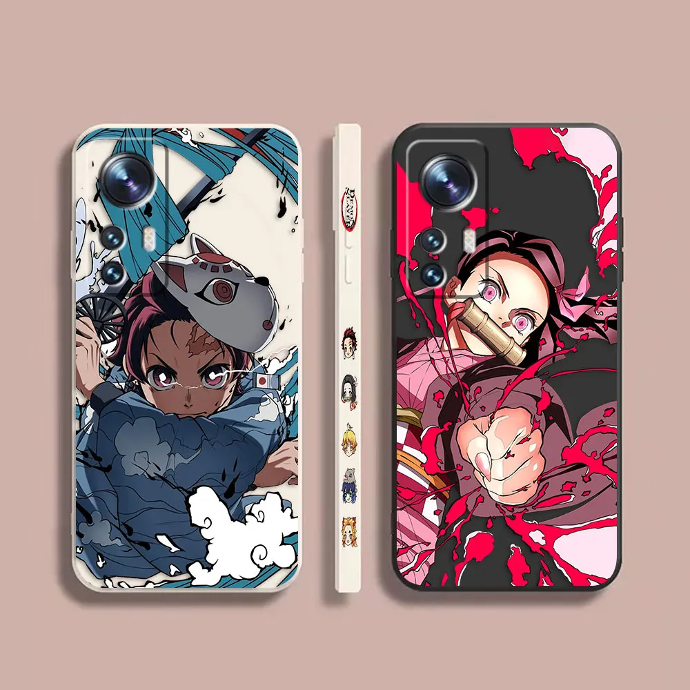 

Phone Case For Xiaomi 13 12 12T 12S 11 11T 10 10S 9 8 Pro Ultra Lite Colour Case Cover Funda Cqoue Shell Capa Anime Demon Slayer