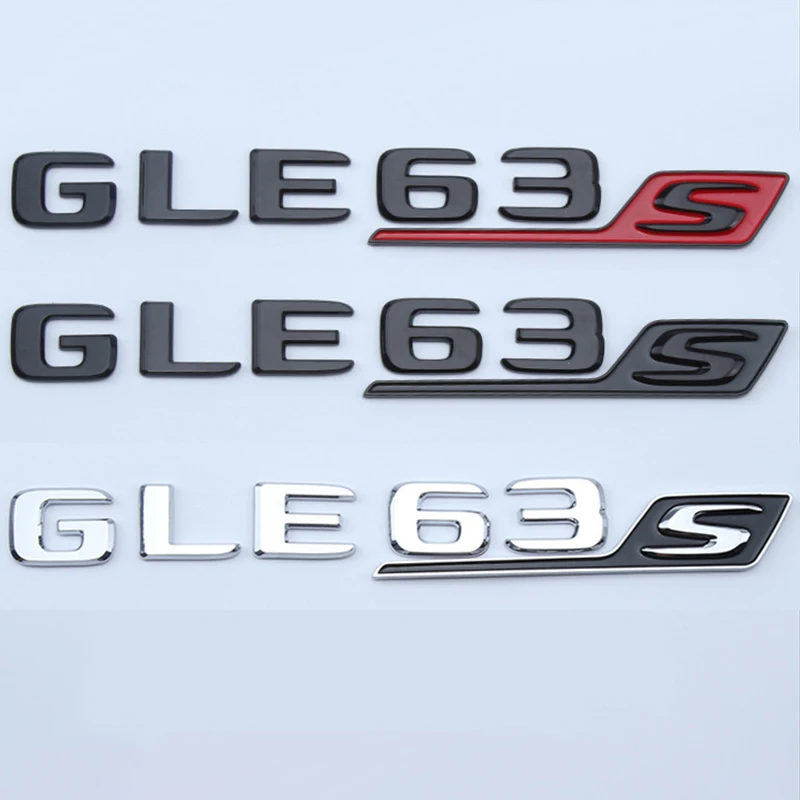 

3d ABS Letters Car Rear Trunk Badge Sticker GLE63S V8 Biturbo 4matic Emblem Logo For Mercedes GLE63 AMG W166 W167 Accessories
