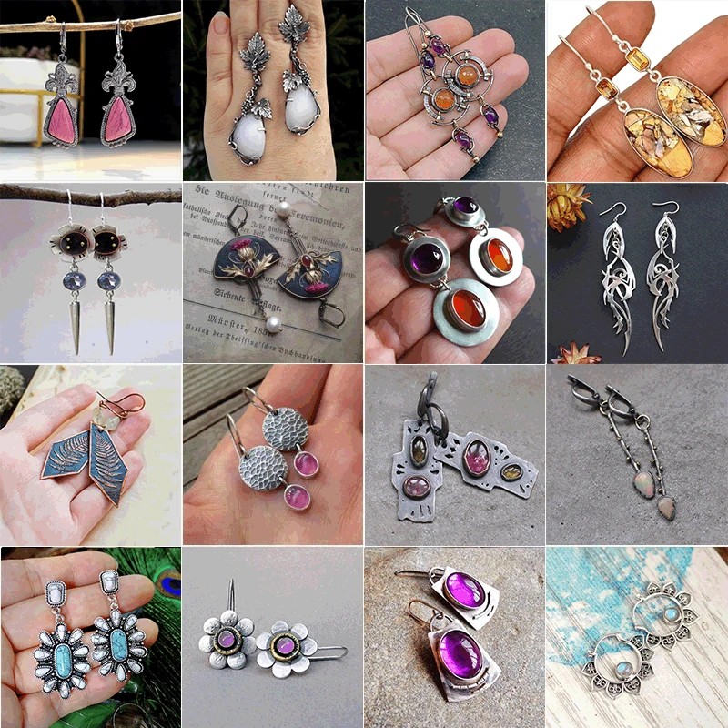 

Vintage Pendientes Women Tribal Animal Flower Geometric Statement Drop Dangle Earrings 2023 New Creative Jewelry Gift