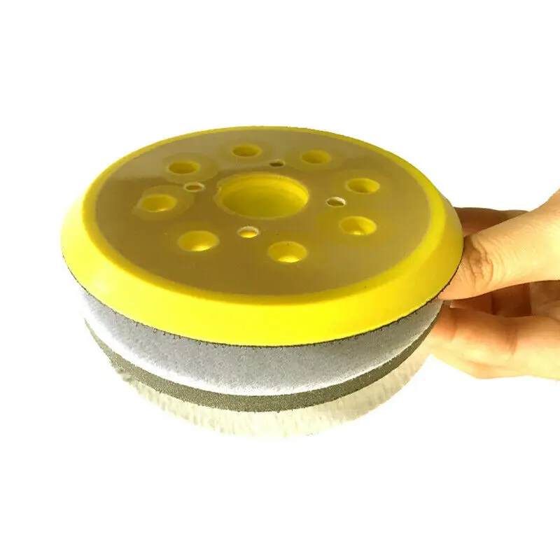 

125mm Grinding Pad 8 Holes Yellow&black 5inch Accessories Discs Flocking For Air Grinders Orbital Polishing Sander