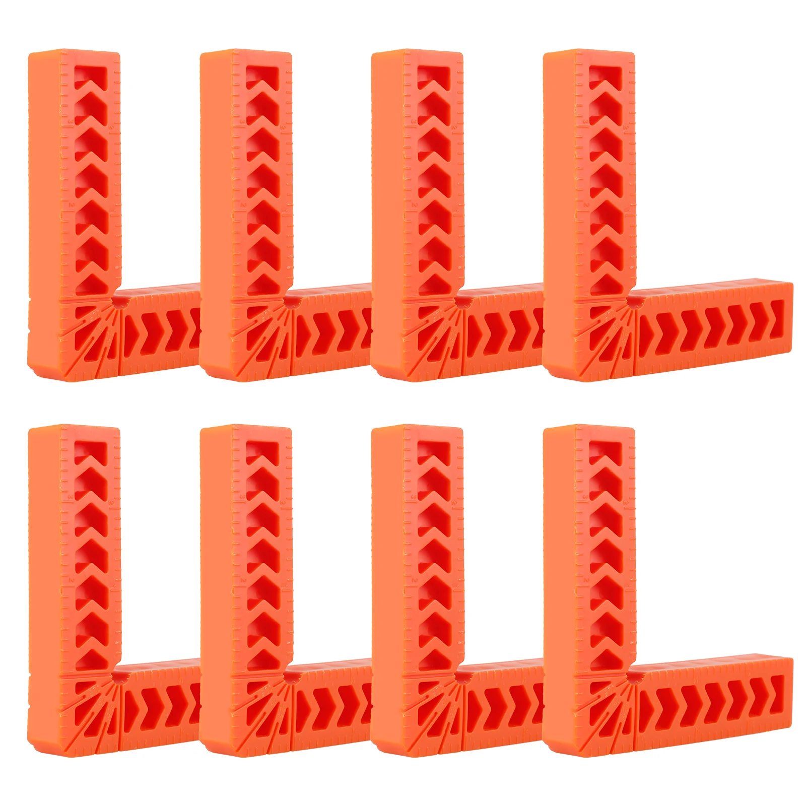 

8Pcs 90 Degree Positioning Squares 4 Inch Right Angle Clamps Reusable Plastic L-Type Fixing Clamp Durable Corner Clamping